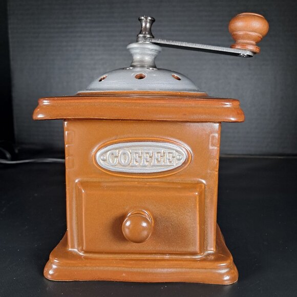 Moring Grind Scentsy Warmer Ceramic Old Fashioned Coffee Grinder Scentsy Warmer - Picture 1 of 8